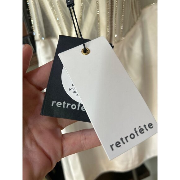 retrofete Ludlow Strapless Corset Mini Dress White Womens Size XS - Picture 12 of 13